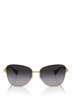 Ralph Lauren RA41469 Women's Butterfly Sunglasses, Gold/Grey Gradient - view 2, Gold/Grey Gradient