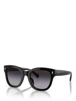 Ralph Lauren RA5301 Women's Oval Sunglasses, Black Gradient, Black