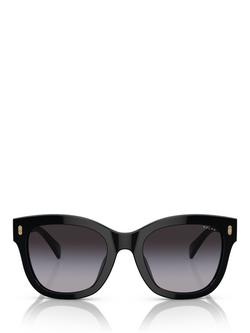 Ralph Lauren RA5301 Women's Oval Sunglasses, Black Gradient - view 2, Black