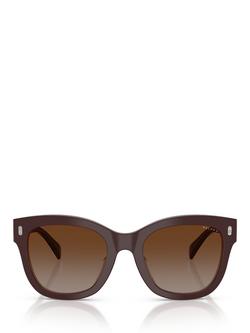 Ralph Lauren RA5301 Women's Polarised Oval Sunglasses, Brown - view 2, Brown