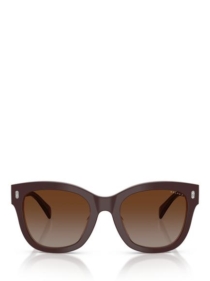 Ralph Lauren RA5301 Women's Polarised Oval Sunglasses, Brown - view 2, Brown