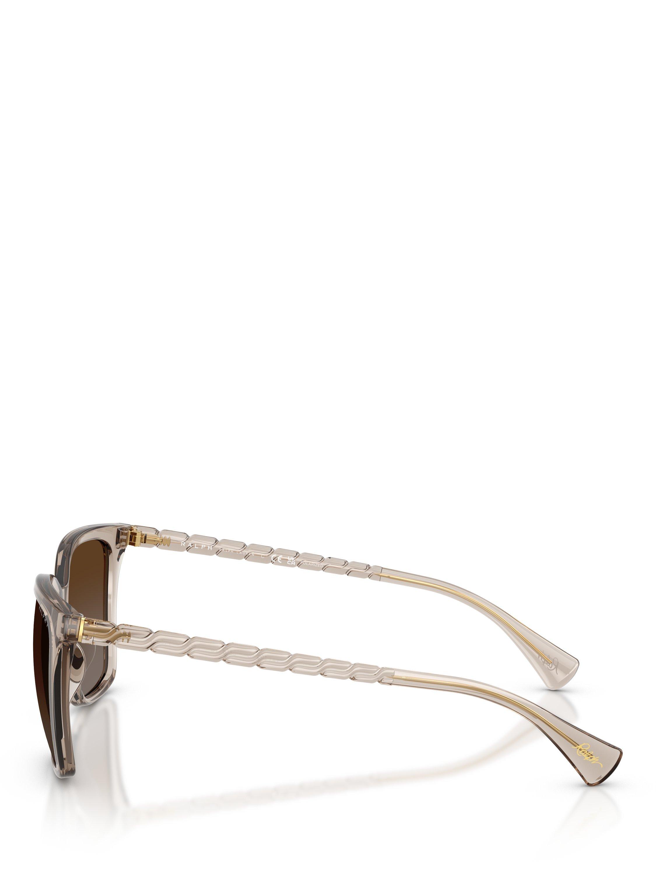 Product image 3 of 5, which shows Ralph Lauren RA5328 Square Sunglasses, Beige/Brown Gradient