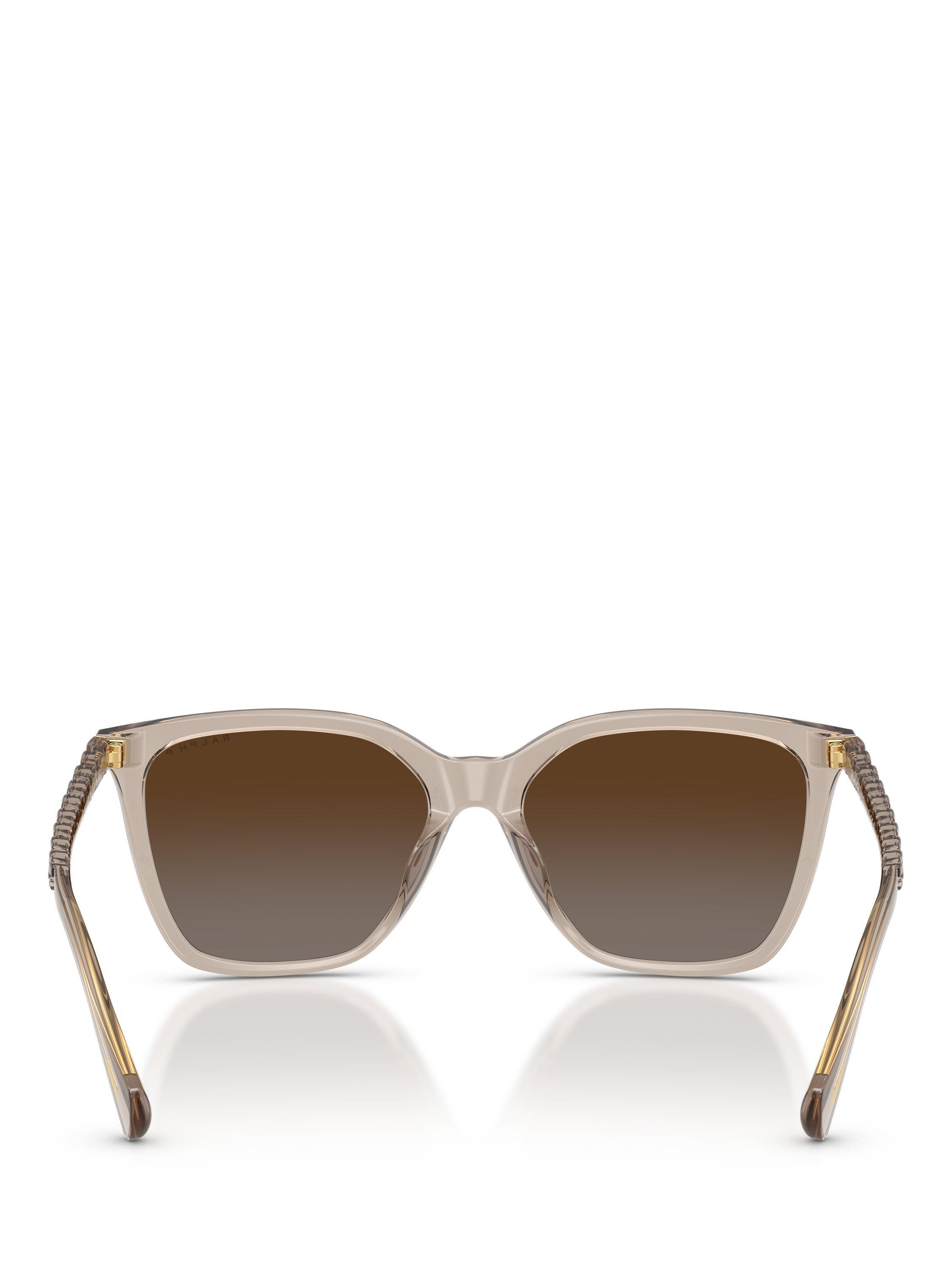 Product image 4 of 5, which shows Ralph Lauren RA5328 Square Sunglasses, Beige/Brown Gradient