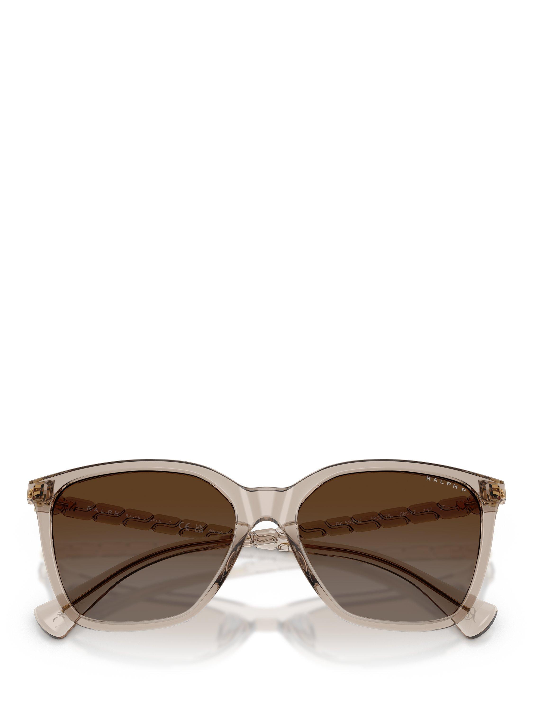 Product image 5 of 5, which shows Ralph Lauren RA5328 Square Sunglasses, Beige/Brown Gradient