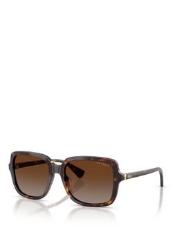 Ralph Lauren RA5333 Women's Polarised Square Sunglasses, Havana, Havana