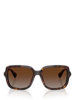 Ralph Lauren RA5333 Women's Polarised Square Sunglasses, Havana - view 2, Havana