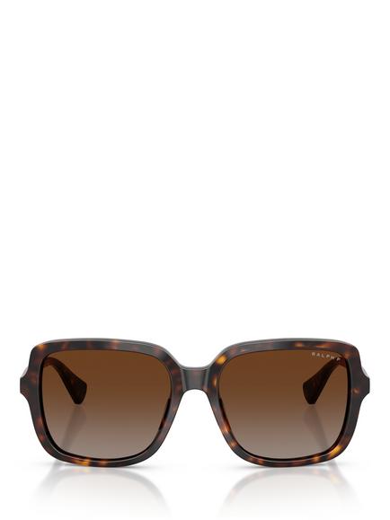 Ralph Lauren RA5333 Women's Polarised Square Sunglasses, Havana - view 2, Havana