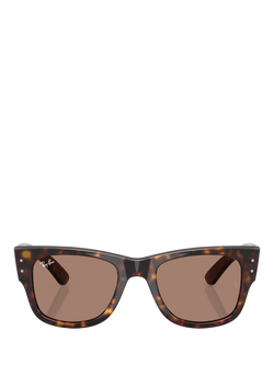 Ray-Ban RB0840S Mega Wayfarer Sunglasses, Tortoiseshell/Havana - view 2, Tortoiseshell/Havana