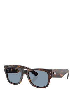 Ray-Ban RB0840S Mega Wayfarer Sunglasses, Havana/Blue, Havana/Blue