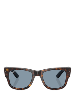 Ray-Ban RB0840S Mega Wayfarer Sunglasses, Havana/Blue - view 2, Havana/Blue