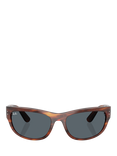 Ray-Ban RB2289 Unisex Wrap Sunglasses, Havana/Blue