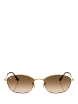 Ray-Ban RB3749 Women's Irregular Sunglasses, Gold/Brown - view 2, Gold/Brown