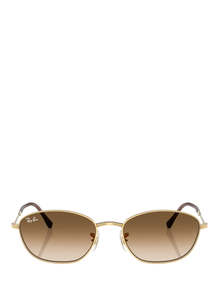 Ray-Ban RB3749 Women's Irregular Sunglasses, Gold/Brown - view 2, Gold/Brown