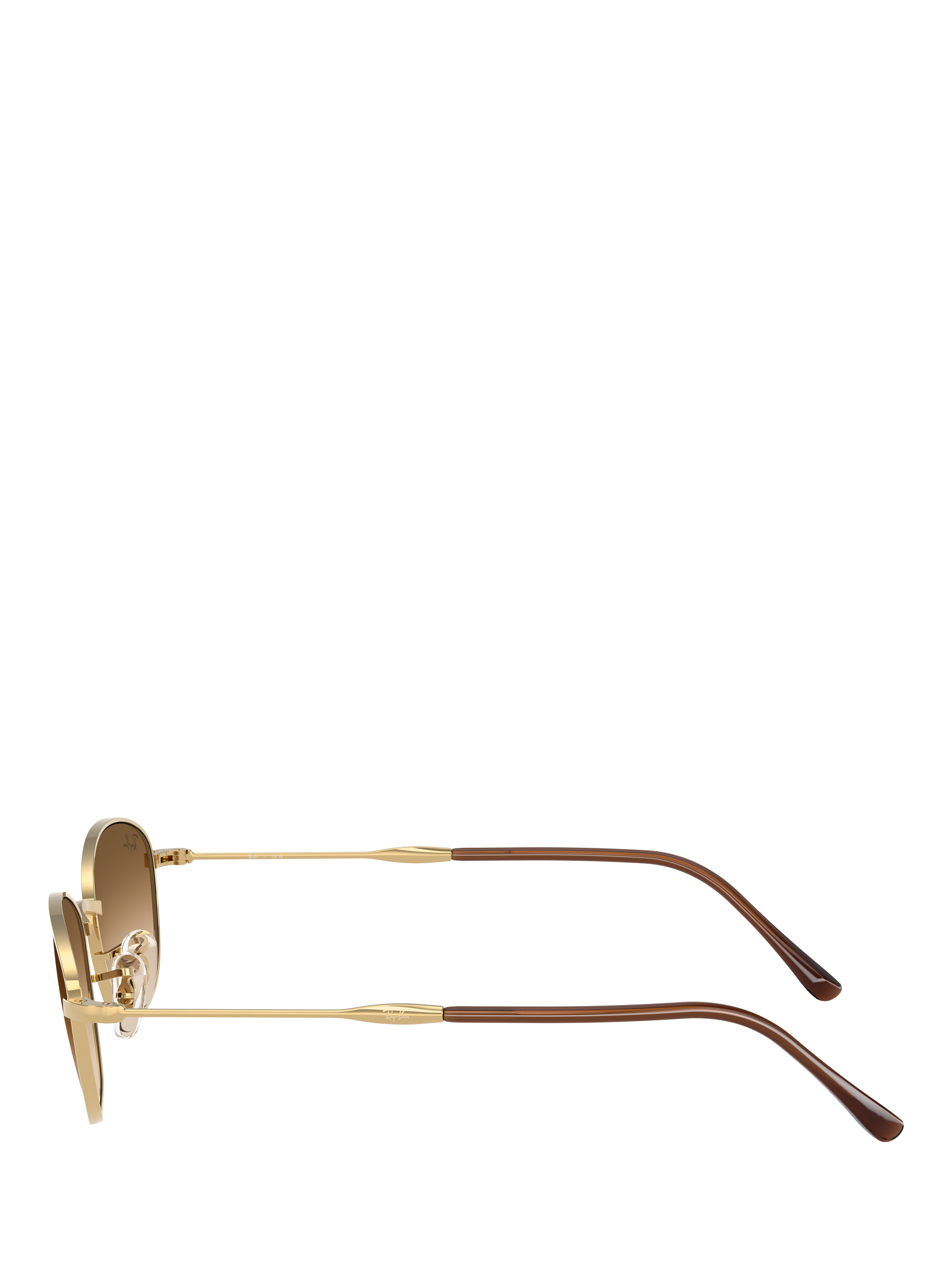 Product image 3 of 6, which shows Ray-Ban RB3749 Women's Irregular Sunglasses, Gold/Brown