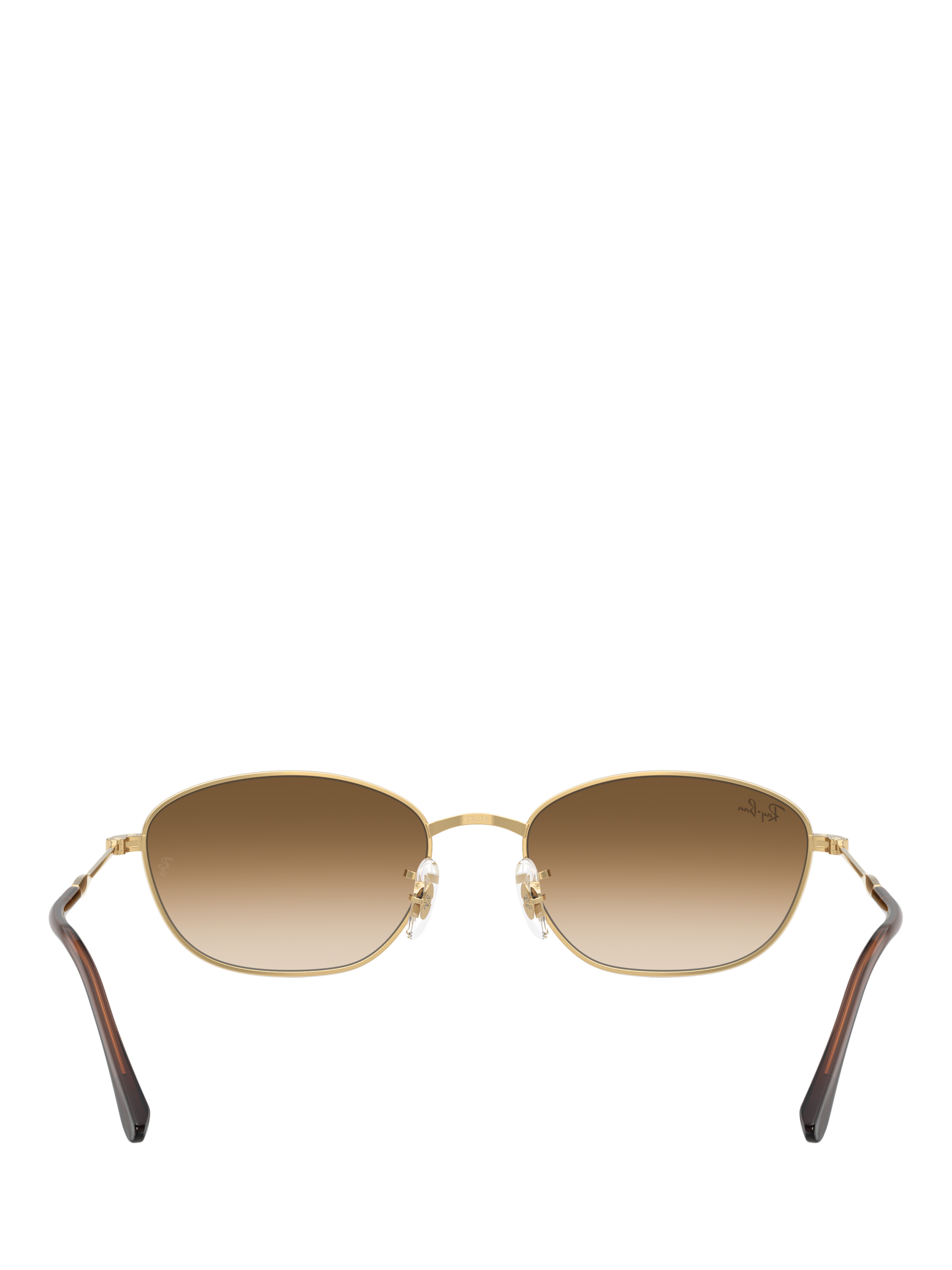 Product image 4 of 6, which shows Ray-Ban RB3749 Women's Irregular Sunglasses, Gold/Brown