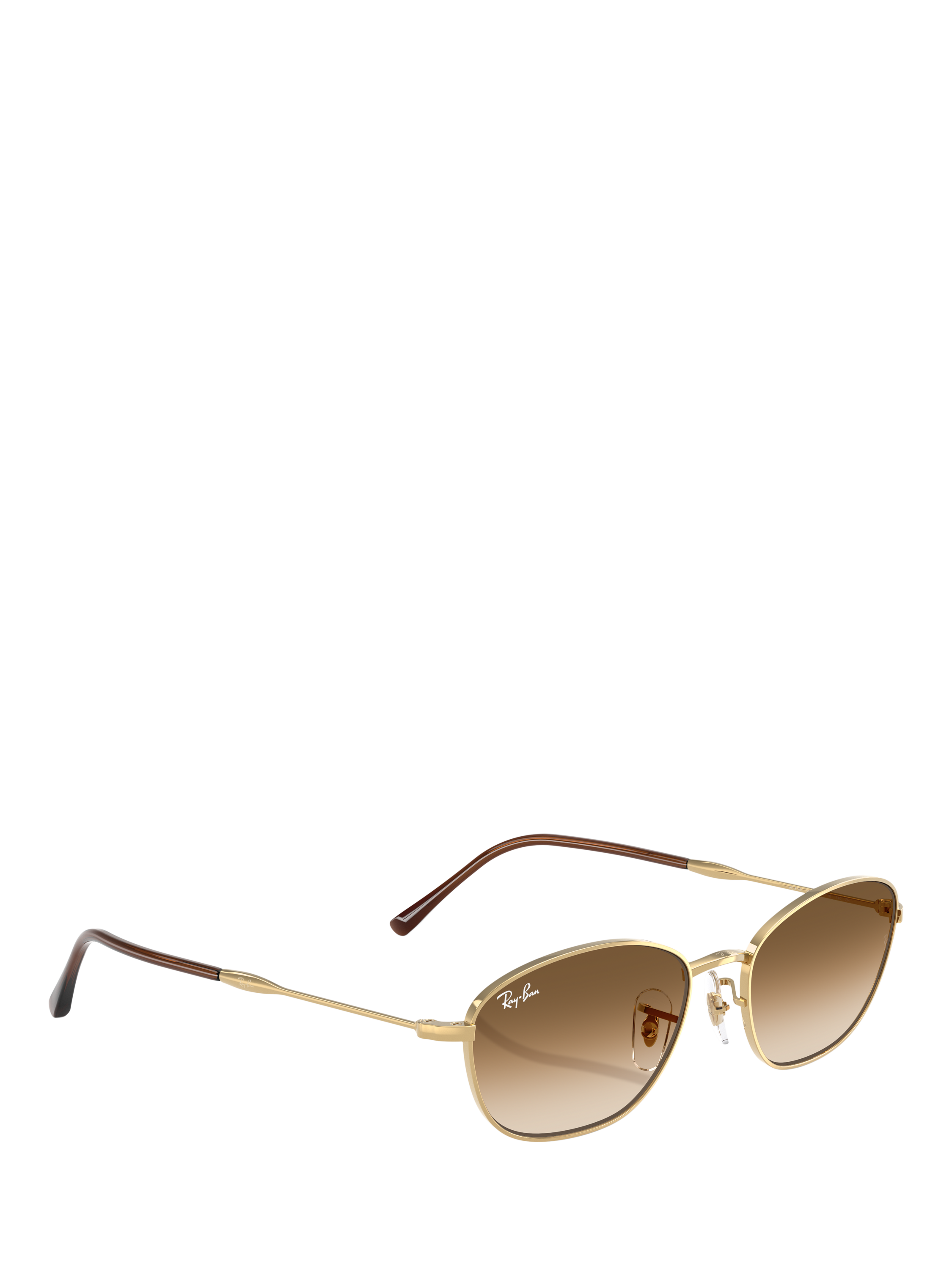 Product image 6 of 6, which shows Ray-Ban RB3749 Women's Irregular Sunglasses, Gold/Brown