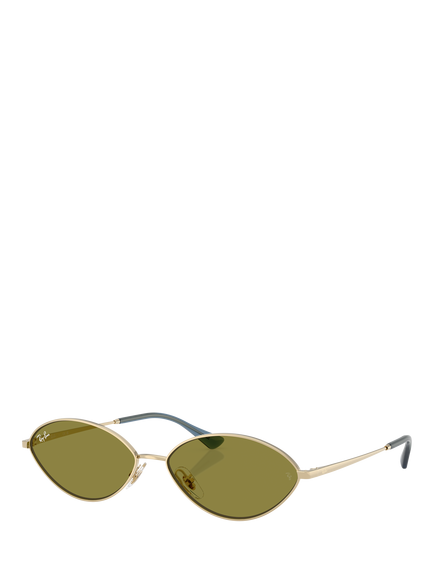 Ray-Ban RB3757 Oval Sunglasses, Gold/Green, Goldgreen