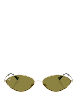 Ray-Ban RB3757 Oval Sunglasses, Gold/Green - view 2, Goldgreen
