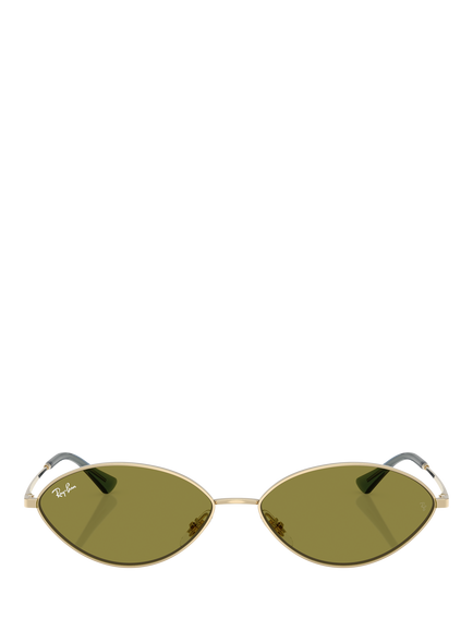Ray-Ban RB3757 Oval Sunglasses, Gold/Green - view 2, Goldgreen
