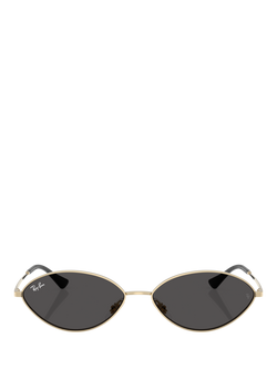 Ray-Ban RB3757 Oval Sunglasses, Gold/Black - view 2, Gold/Black