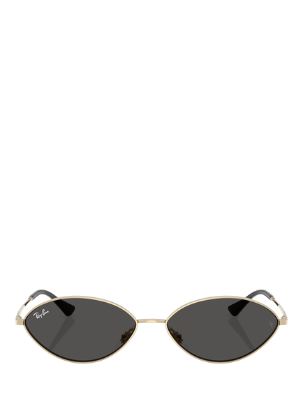 Ray-Ban RB3757 Oval Sunglasses, Gold/Black - view 2, Gold/Black