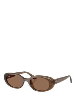 Ray-Ban RB4441 Pillow Sunglasses, Brown, Brown
