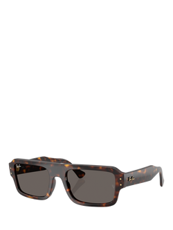 Ray-Ban RB4454 Rectangular Sunglasses, Havana/Brown, Havana/Brown