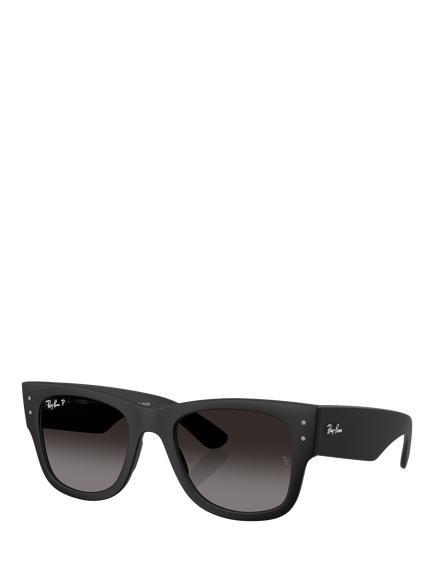 Ray-Ban RB4840S Polarised Square Sunglasses, Black/Black Gradient, Black/Black Gradient