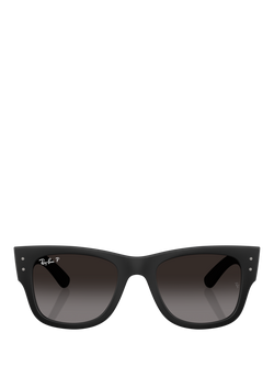 Ray-Ban RB4840S Polarised Square Sunglasses, Black/Black Gradient - view 2, Black/Black Gradient