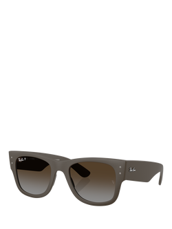 Ray-Ban RB4840 Square Sunglasses, Brown, Brown