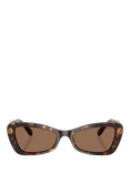 Swarovski SK6033 Women's Irregular Sunglasses, Havana/Brown