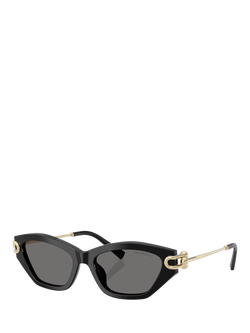 Tiffany & Co TF4231U Women's Cat's Eye Sunglasses, Black/Grey, Black/Grey