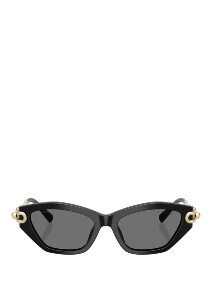 Tiffany & Co TF4231U Women's Cat's Eye Sunglasses, Black/Grey - view 2, Black/Grey