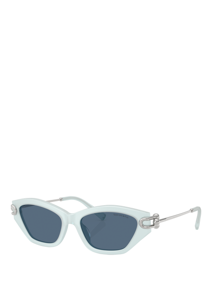 Tiffany & Co TF4231U Women's Cat's Eye Sunglasses, Light Blue/Blue, Light Blue/Blue