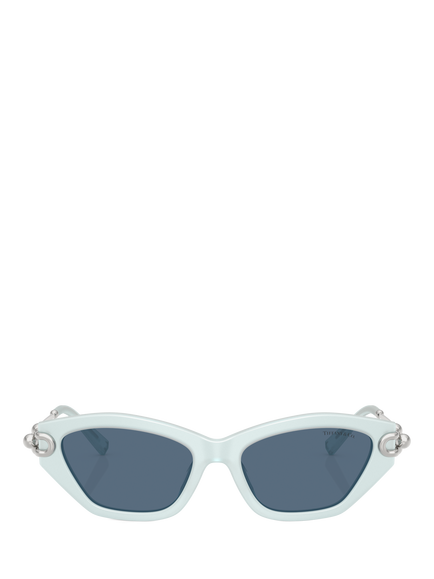Tiffany & Co TF4231U Women's Cat's Eye Sunglasses, Light Blue/Blue - view 2, Light Blue/Blue