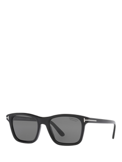 TOM FORD TR001977 Men's Square Sunglasses, Black/Grey, Black/Grey