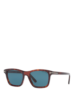 TOM FORD TR001977 Men's Square Sunglasses, Tortoiseshell, Havana