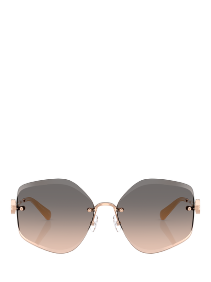 Tory Burch TY6111 Women's Irregular Sunglasses, Pink - view 2, Pink