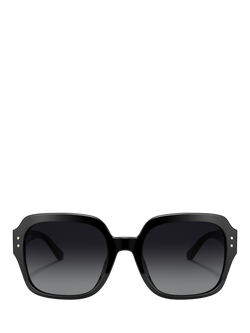 Tory Burch TY7143 Women's Square Sunglasses, Black - view 2, Black