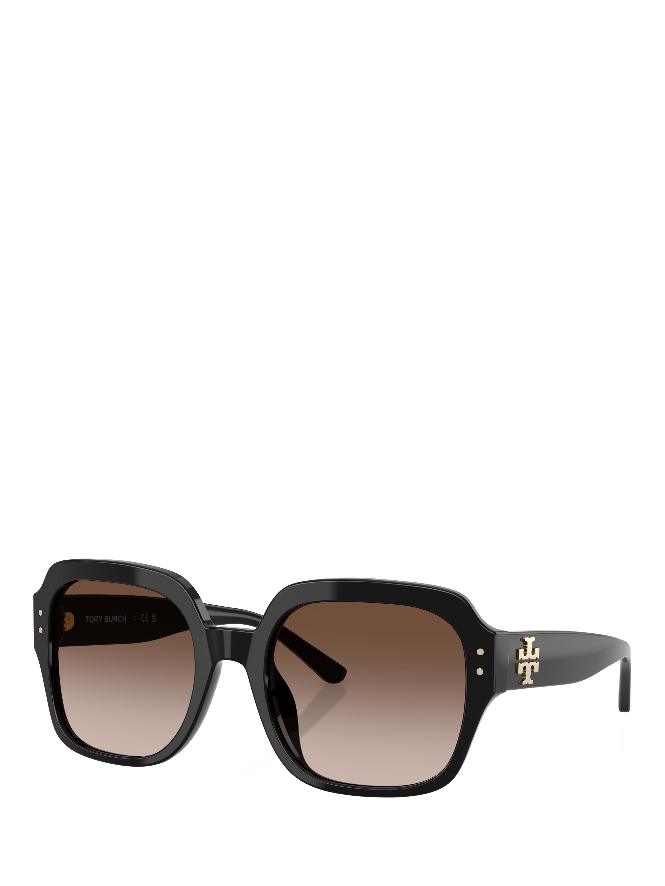 Product image 1 of 5, which shows Tory Burch TY7143 Women's Square Sunglasses, Black