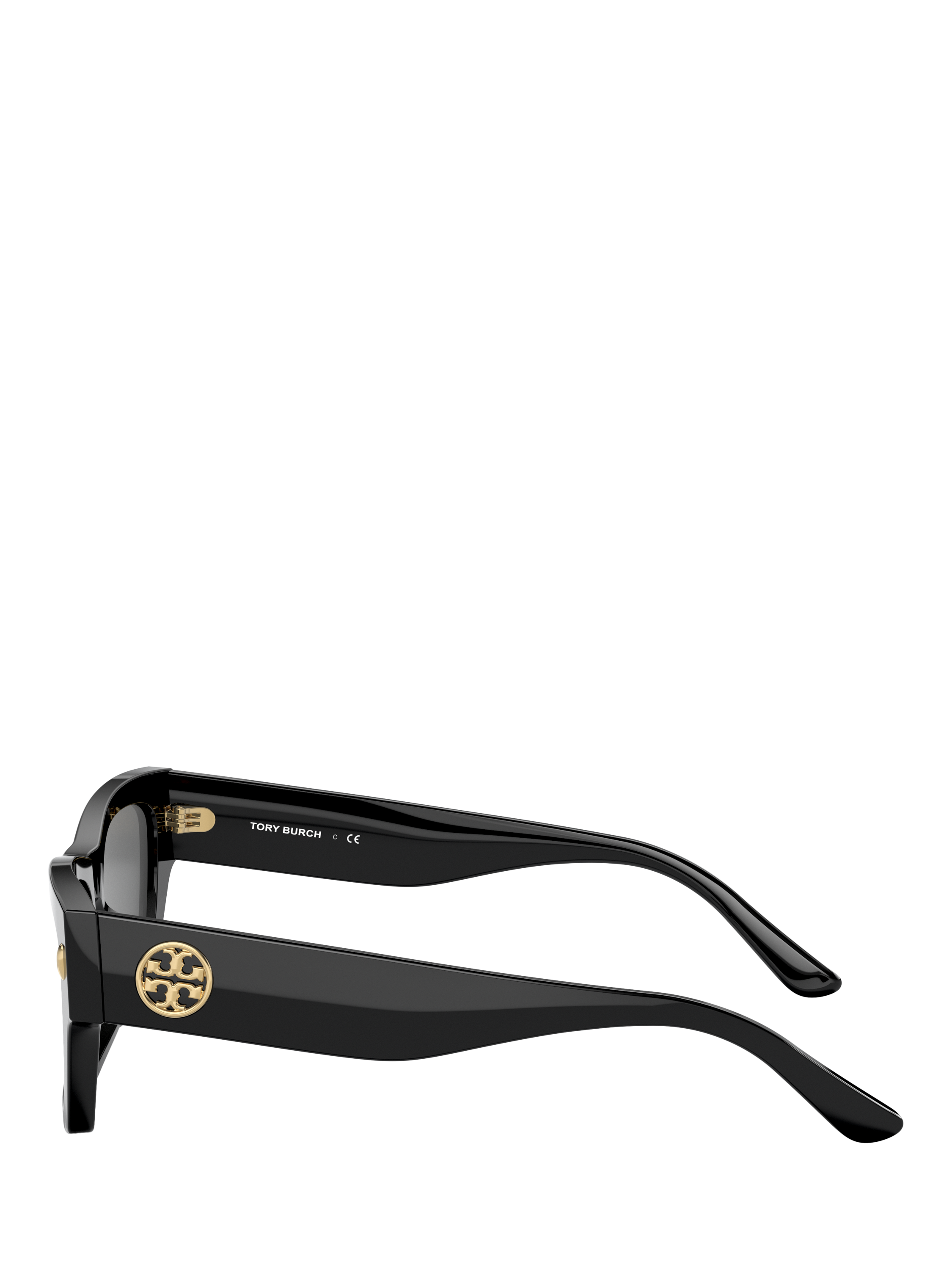 Product image 3 of 5, which shows Tory Burch TY7169 Women's Rectangular Sunglasses, Black