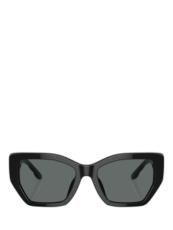 Tory Burch TY7187 Women's Irregular Polarised Sunglasses, Black - view 2, Black