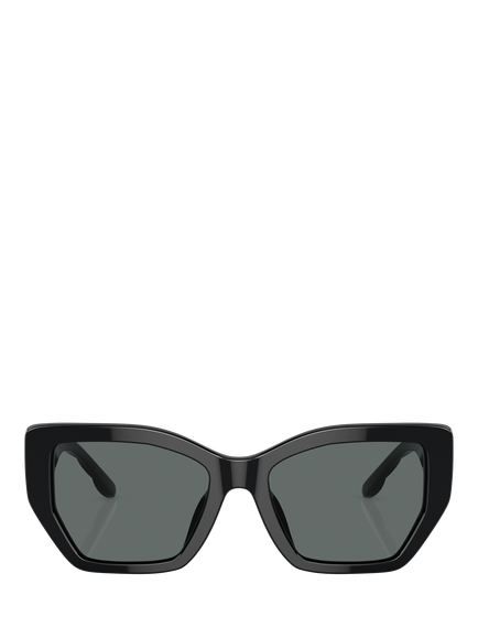 Tory Burch TY7187 Women's Irregular Polarised Sunglasses, Black - view 2, Black