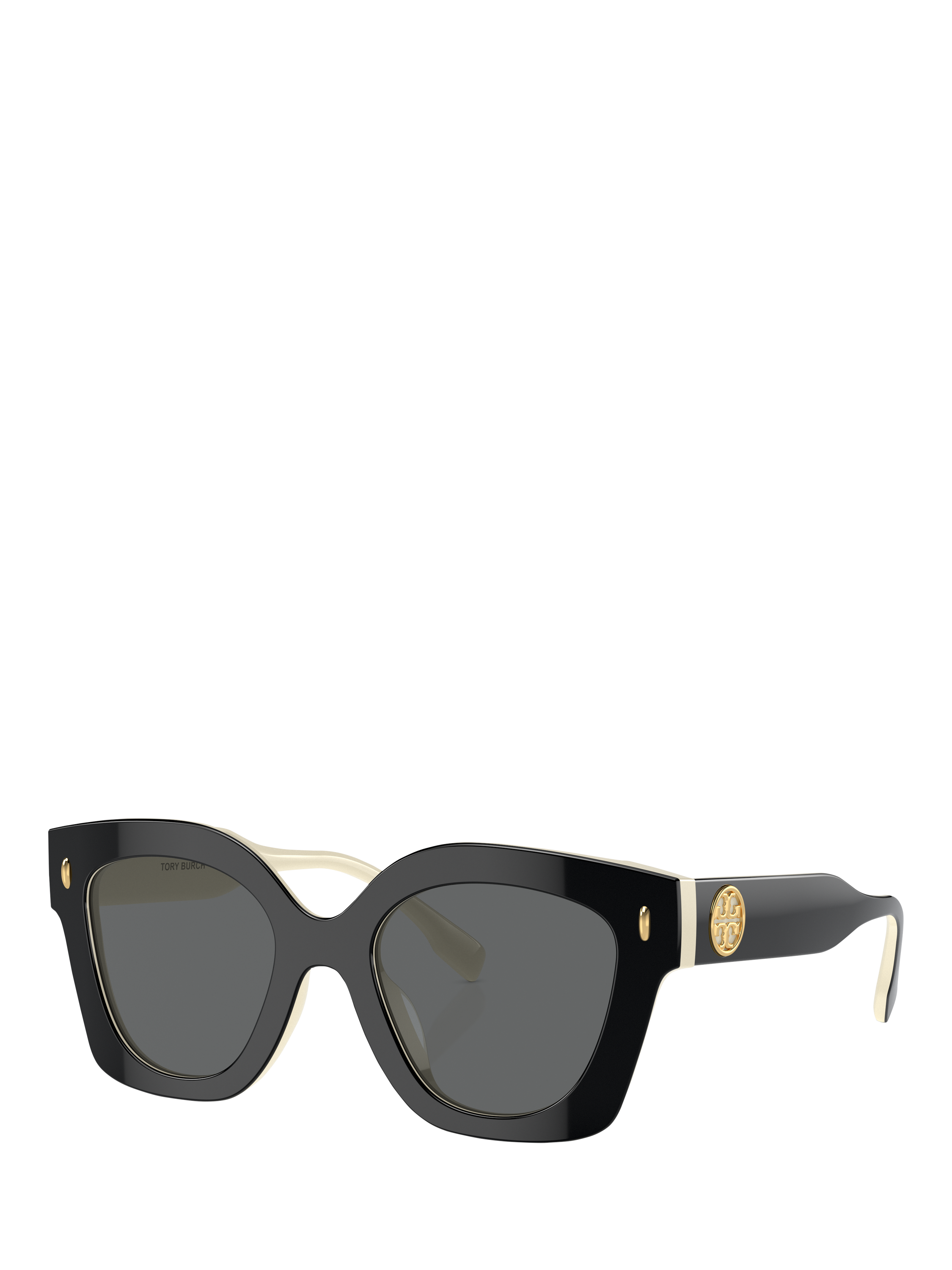 Product image 1 of 5, which shows Tory Burch TY7201 Women's Irregular Sunglasses, Black