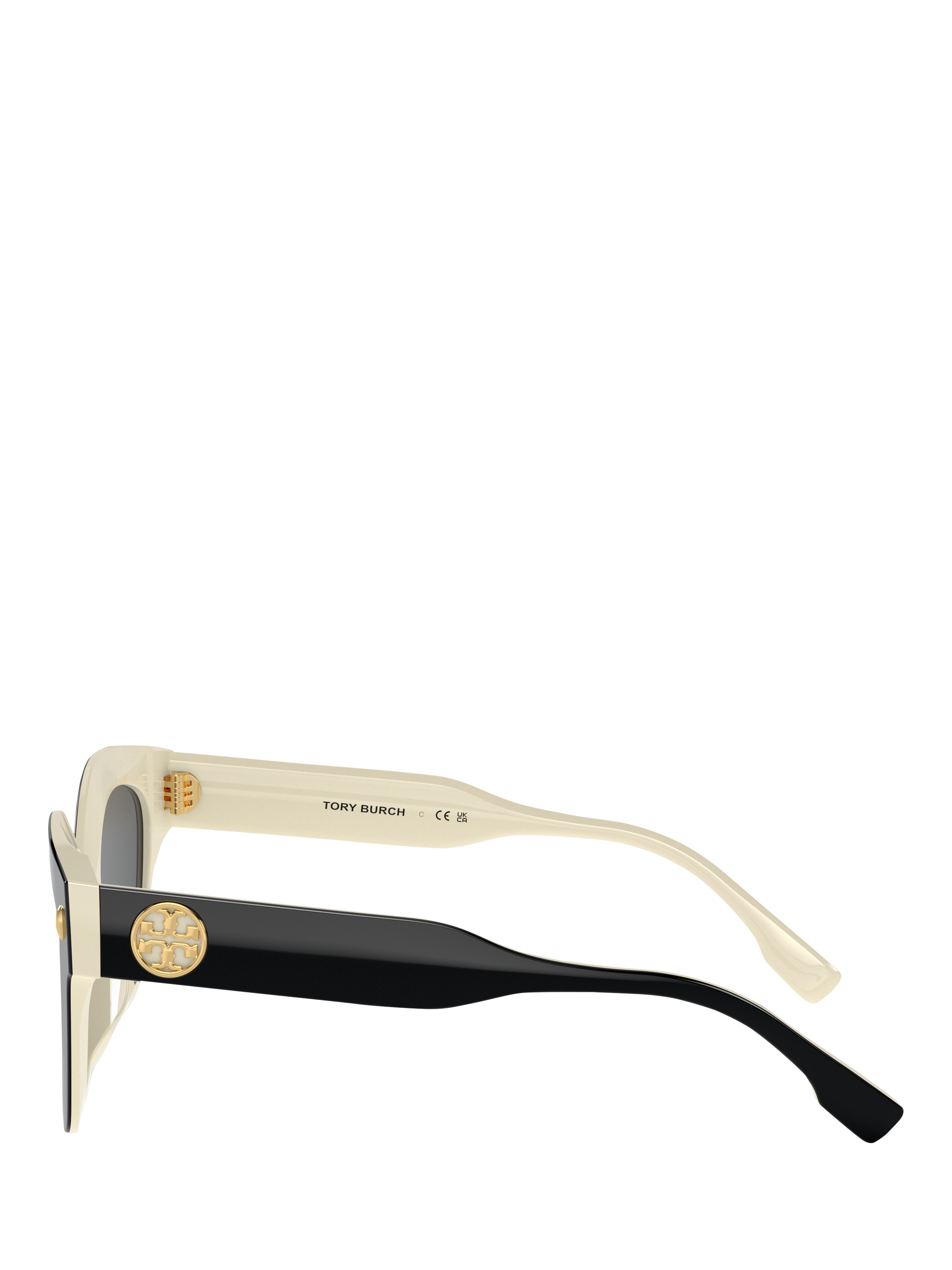 Product image 3 of 5, which shows Tory Burch TY7201 Women's Irregular Sunglasses, Black