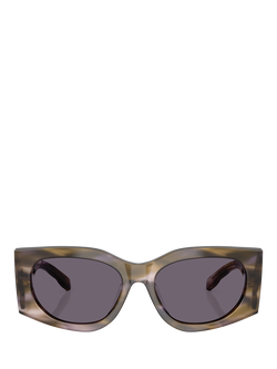 Tory Burch TY7221 Women's Rectangular Sunglasses, Purple/Red - view 2, Purple/Red