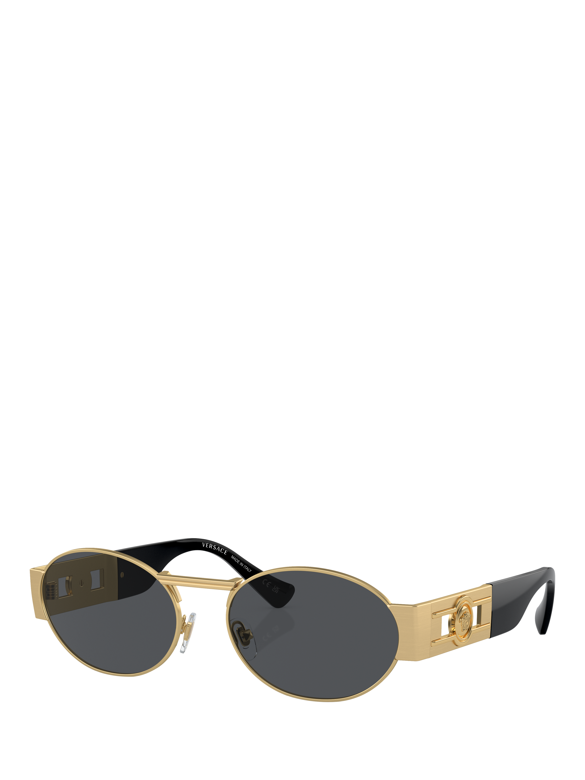Product image 1 of 5, which shows Versace VE2264 Men's Oval Sunglasses, Gold