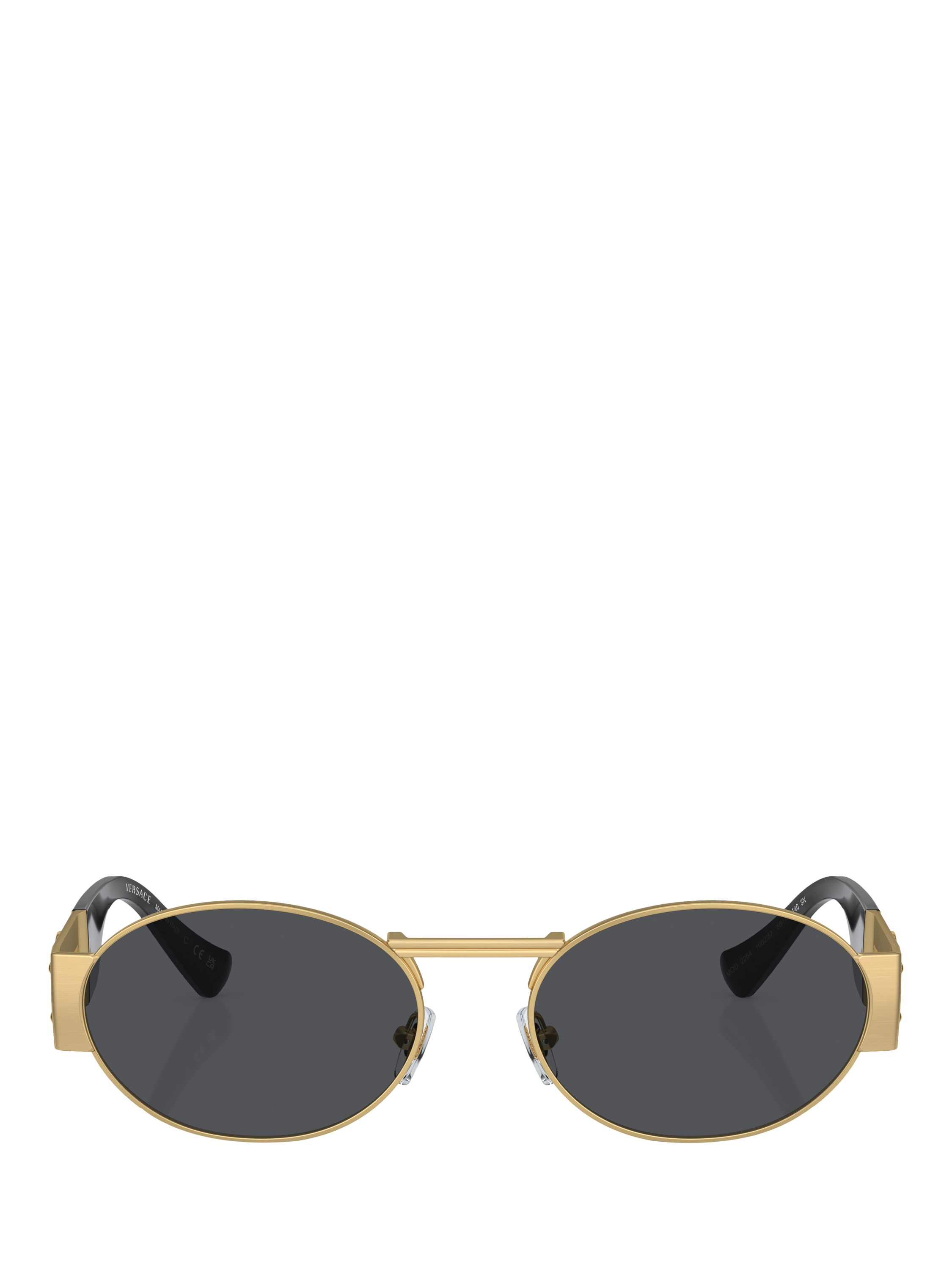Product image 2 of 5, which shows Versace VE2264 Men's Oval Sunglasses, Gold