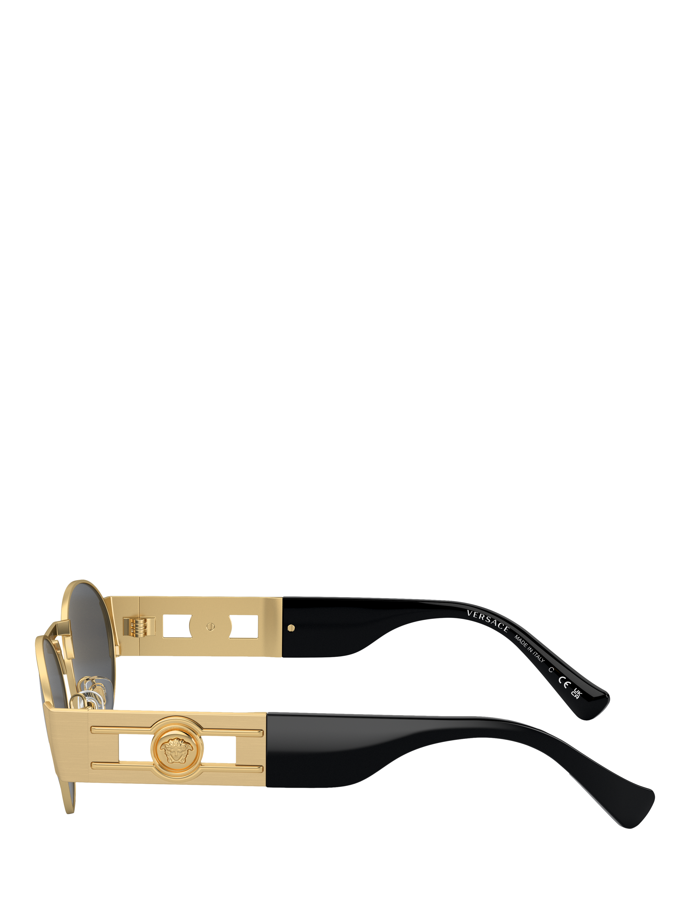 Product image 3 of 5, which shows Versace VE2264 Men's Oval Sunglasses, Gold