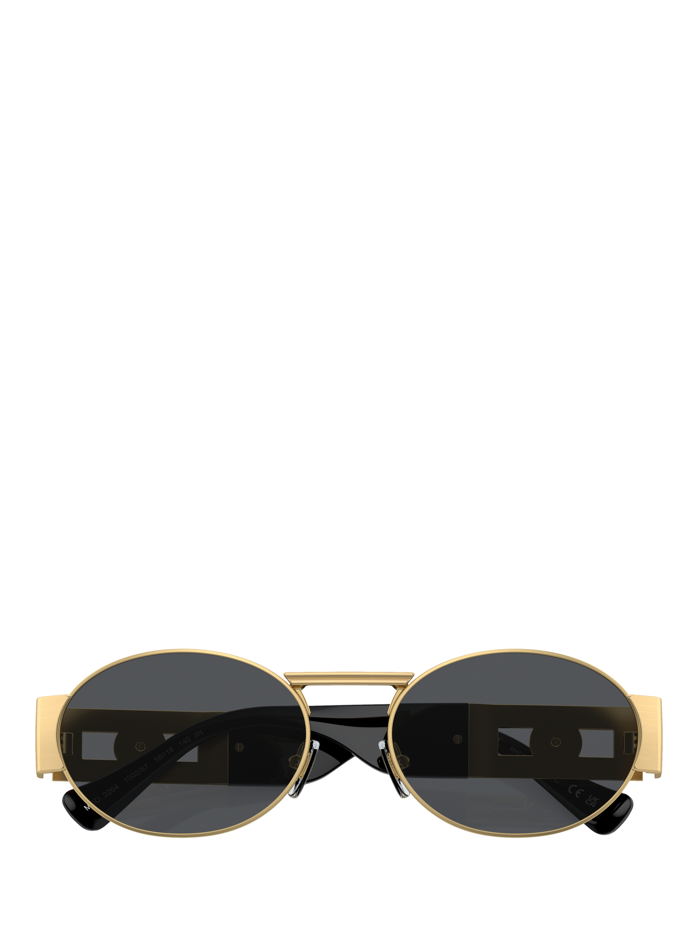 Product image 5 of 5, which shows Versace VE2264 Men's Oval Sunglasses, Gold